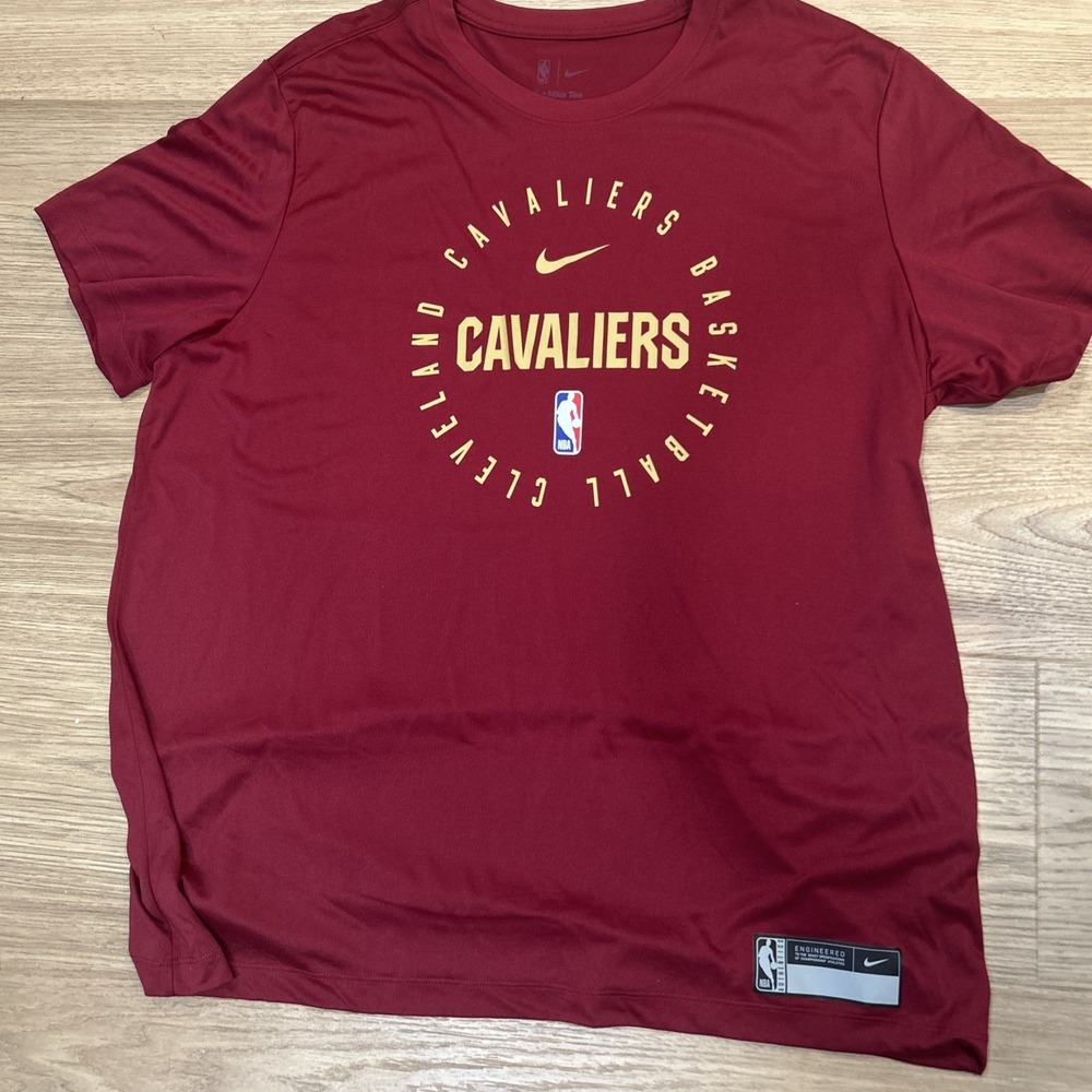 NIKE NBA Authentics Cleveland Cavaliers Men's‎ Warm Up T-Shirt XXLarge Wine NBA